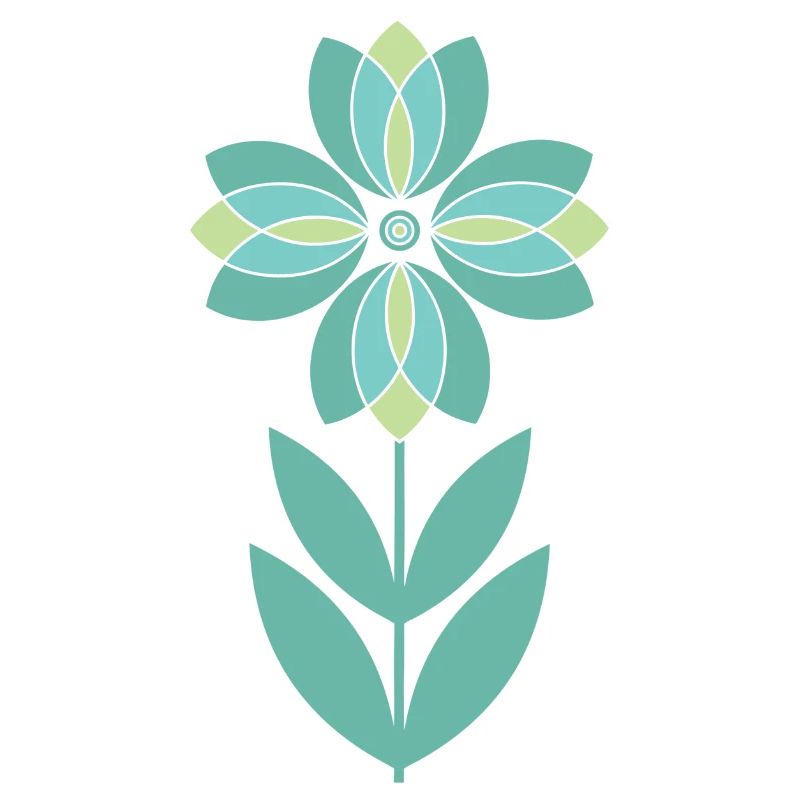 Grüne Mid-Century-Blume