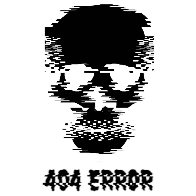 404 Error Skullhead Design