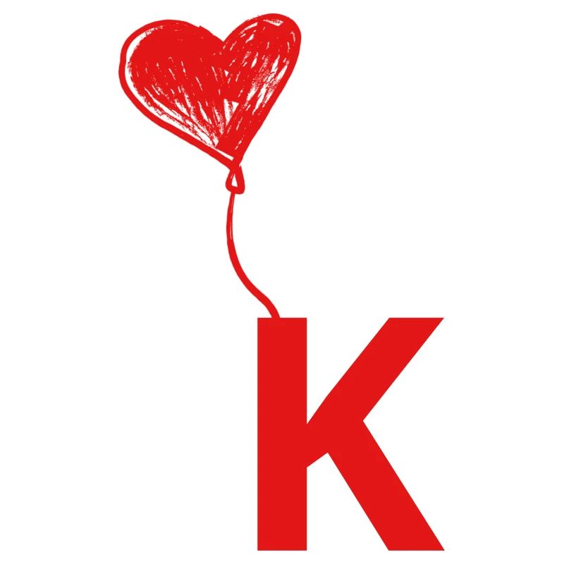 Buchstabe k Herz