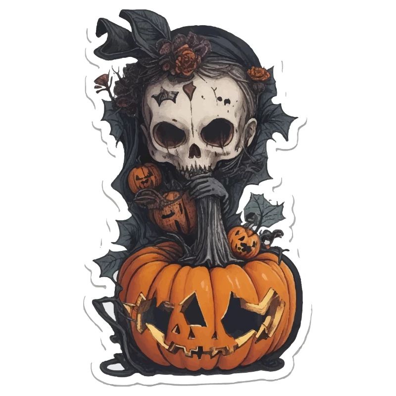 Helloween Kürbis Hexe