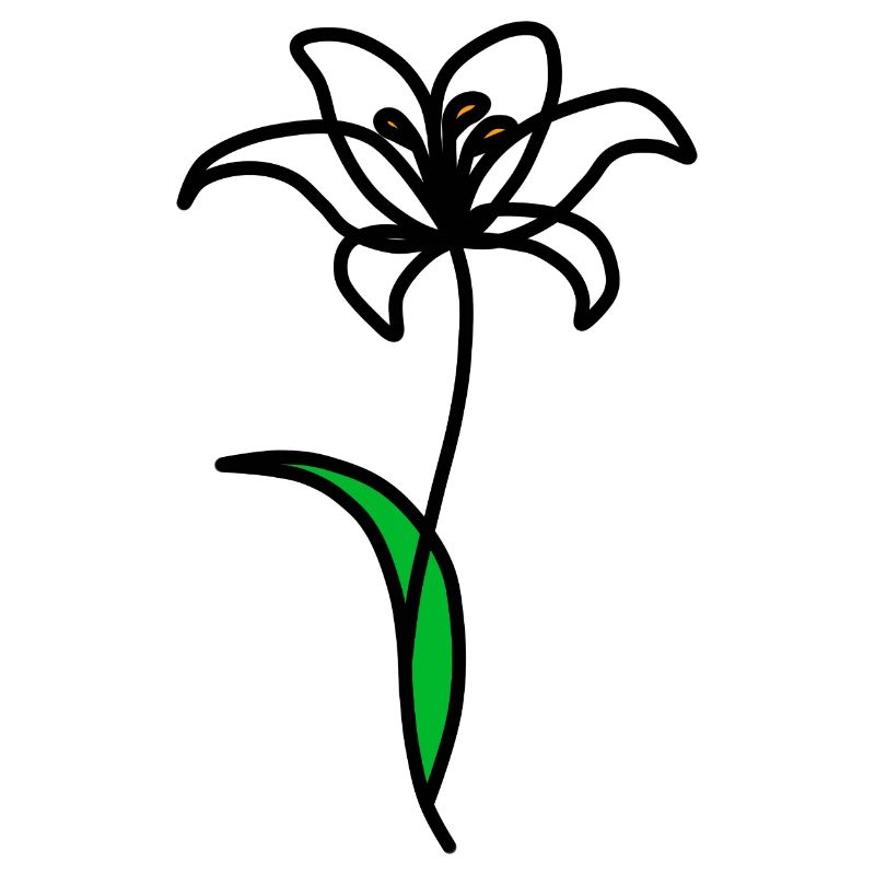 Minimalistische Lilie