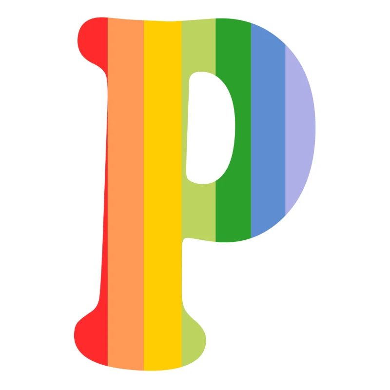 Buchstabe P Regenbogen