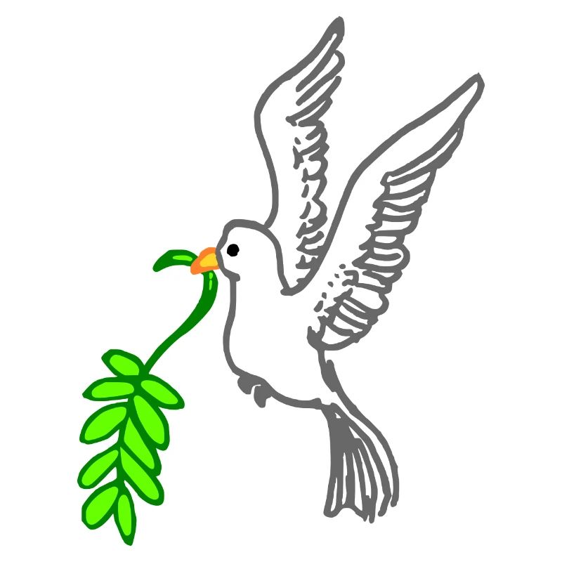 Friedenstaube gezeichnet