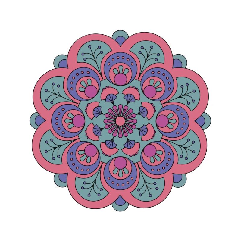 Spirituelles Mandala Pink