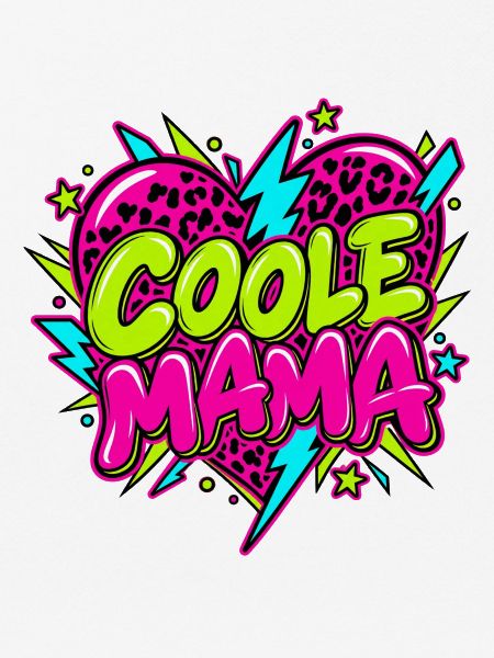 Coole Mama Neonherz Leoparden