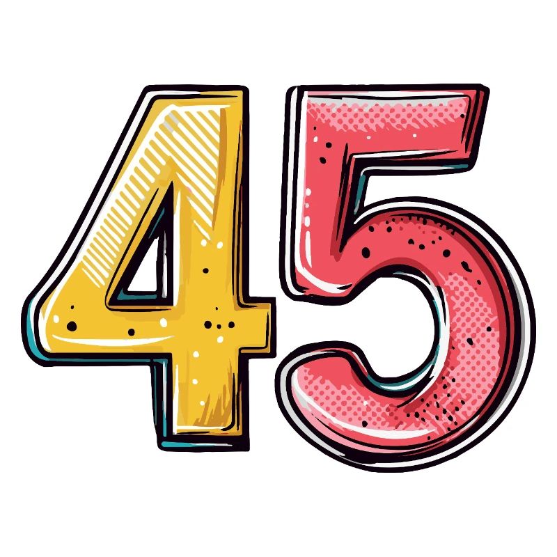 45 Zahl symbol