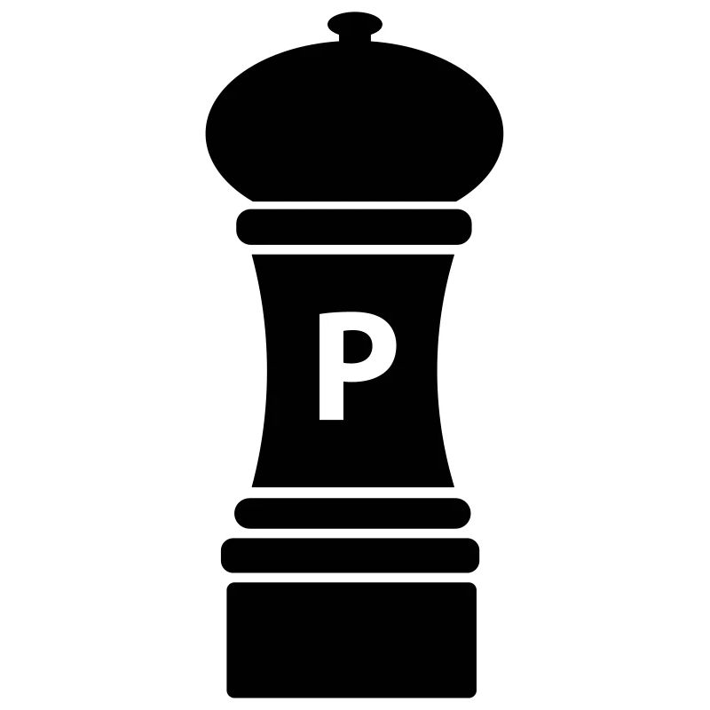 Schwarze Pfeffermühle / Geschenkidee