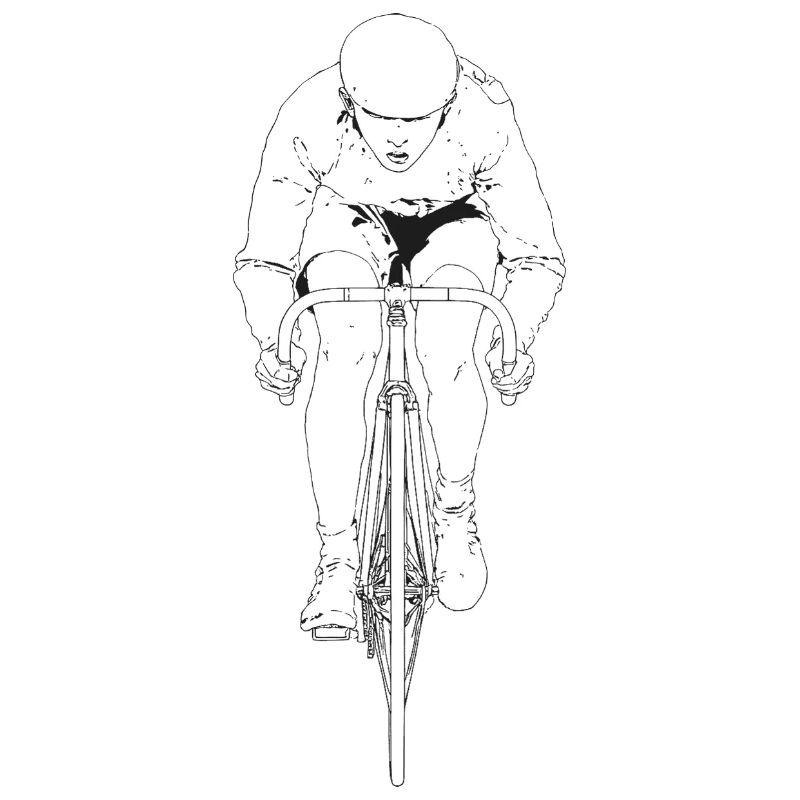 Radfahrer Linienkunst