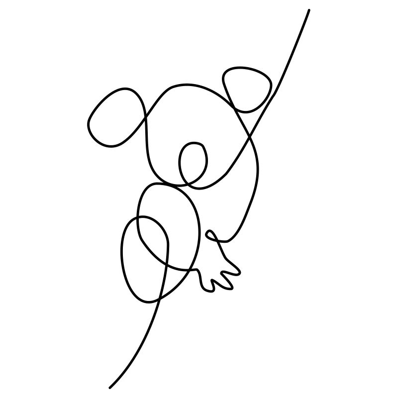 one line koala