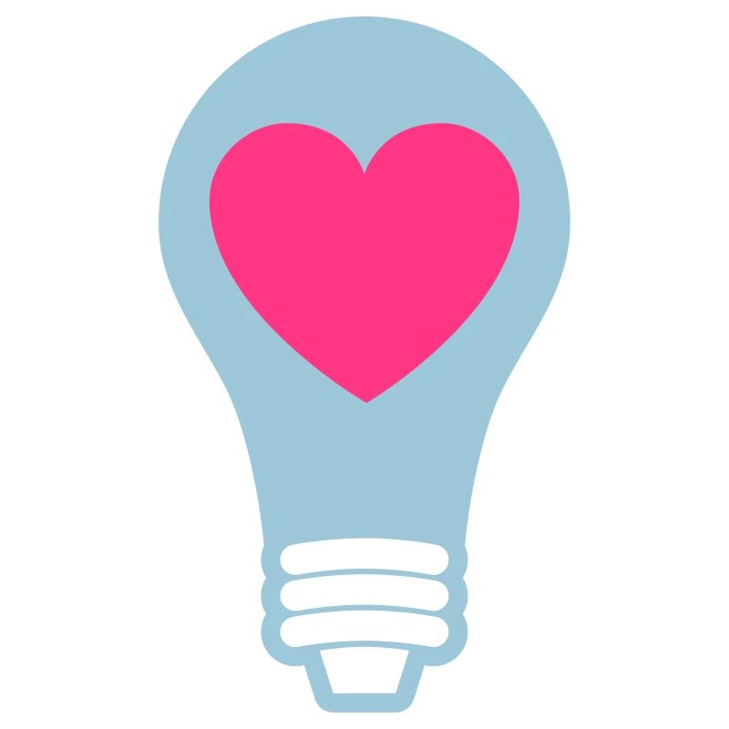 Glühbirne mit Herz