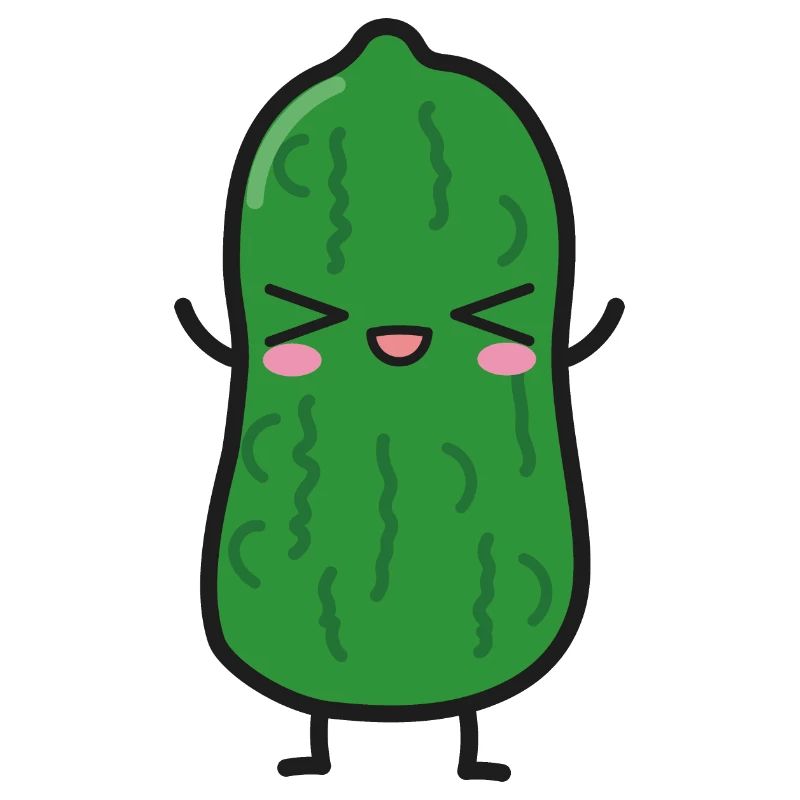 Cornichons acides Drôles de Kawaii