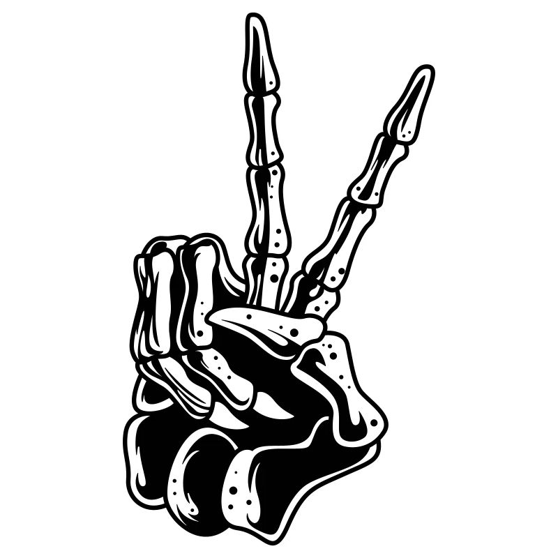 Skull Peace Hand