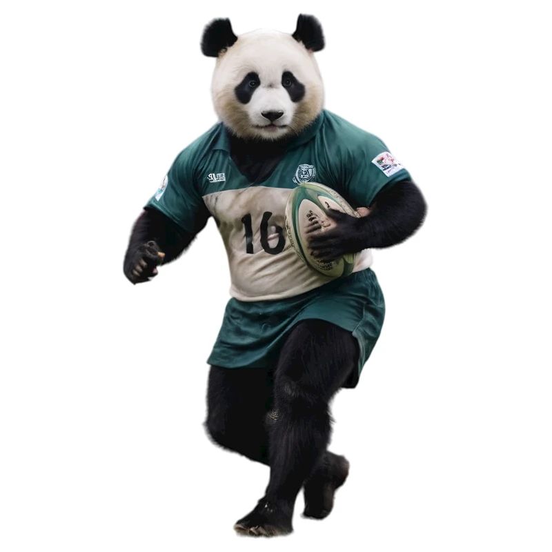Sportlicher Panda