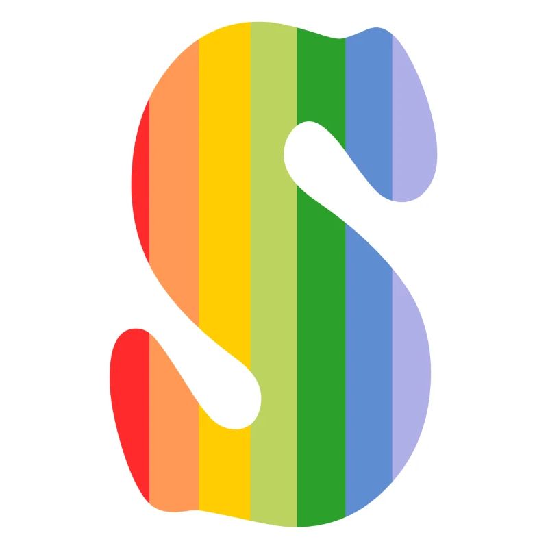 Buchstabe S Regenbogen