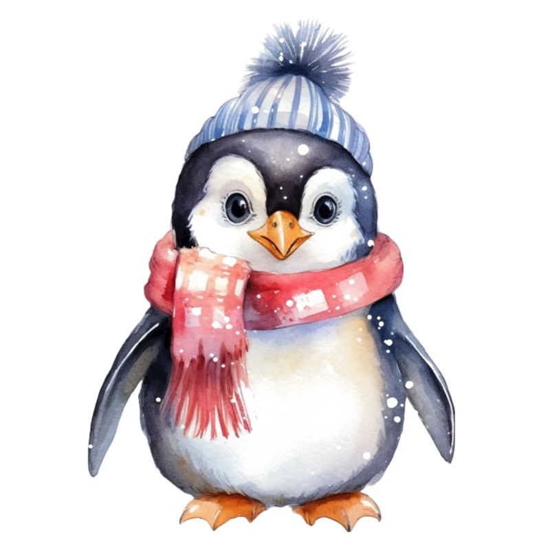 Pinguin im Winter