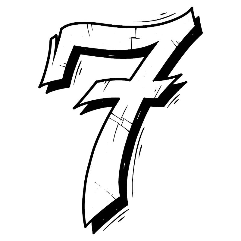 Kunstvolles Nummer Seven Design