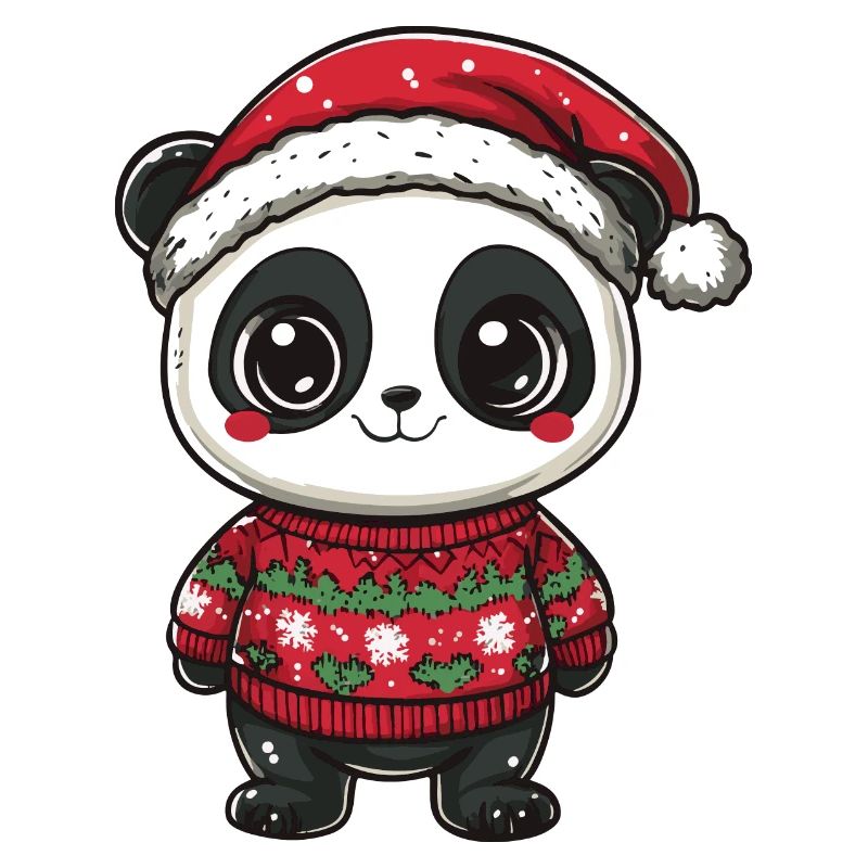 Panda Weihnachten Comic