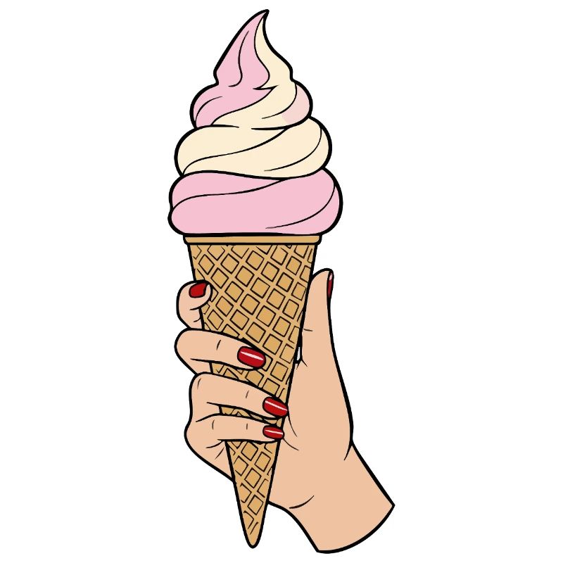 Italienisches Eis halten