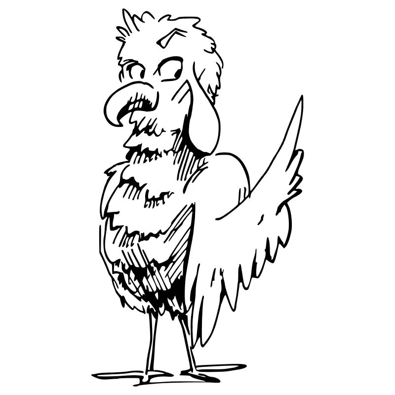 Lustiger Karikaturvogel