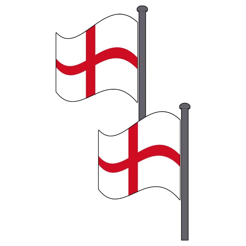 Zwei englische Flaggen