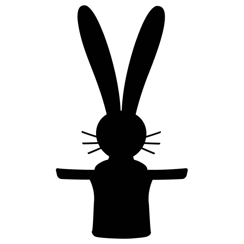 Lapin Chapeau Haut de forme Sorcier Lapin Sorcier Mignon