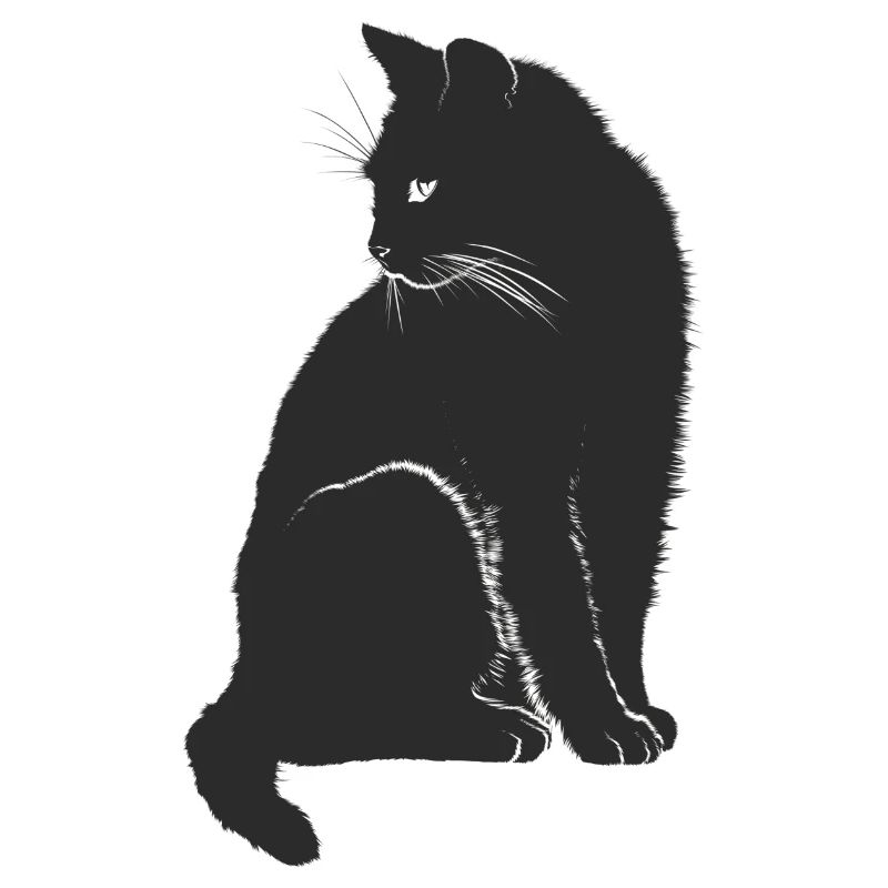 Katze schwarz