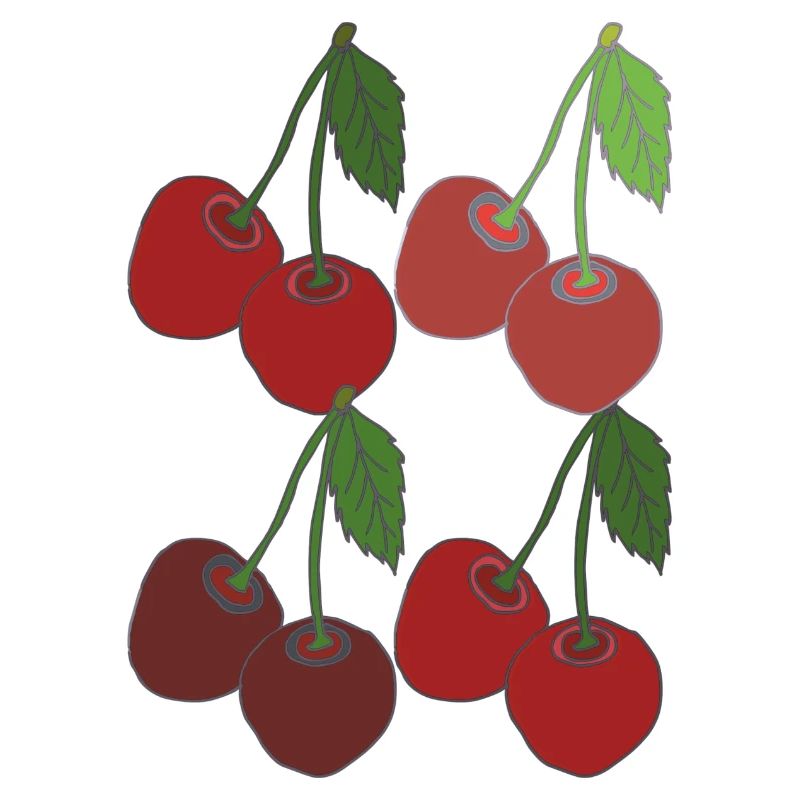 Cherries 4-fold