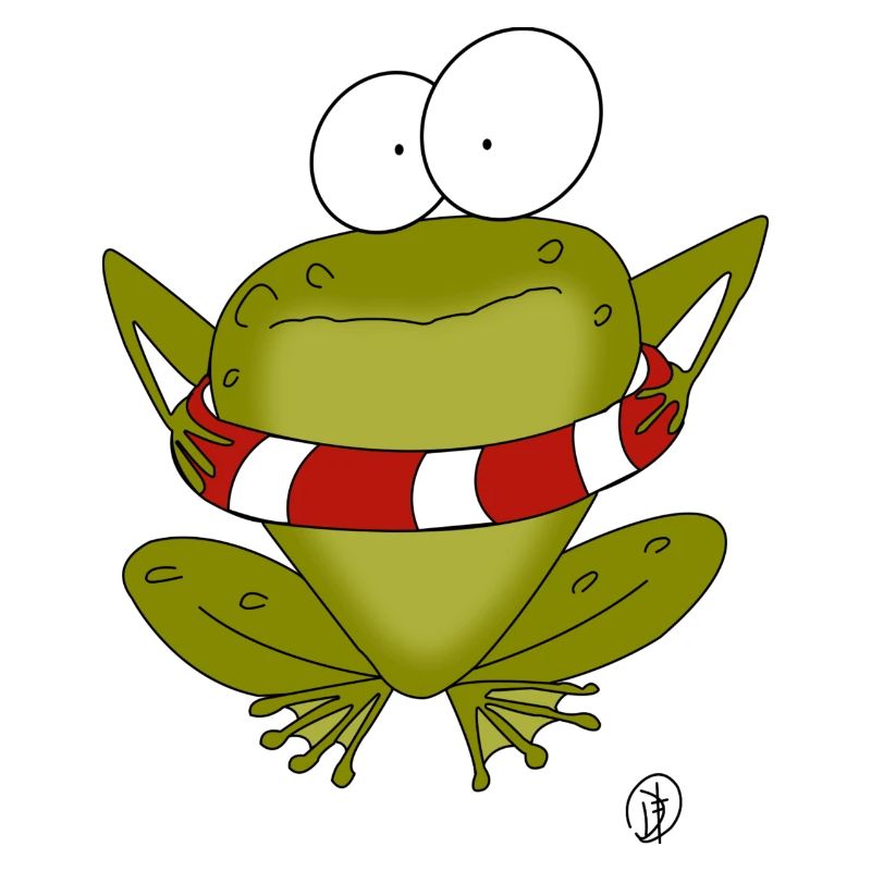 Frosch mit Rettungsring