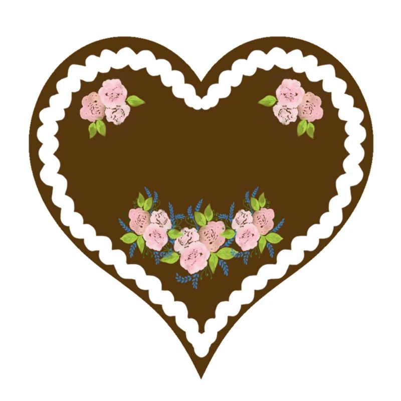 Gingerbread heart blank / CUSTOMIZABLE