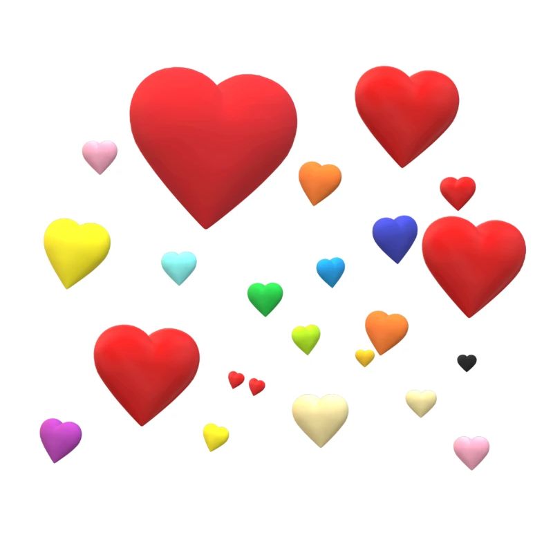 Viele Bunte Herzen