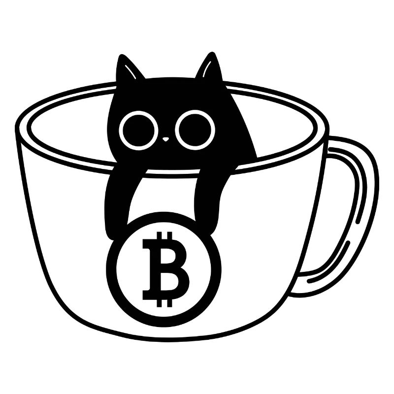 Crypto Katze Kaffeetasse Design