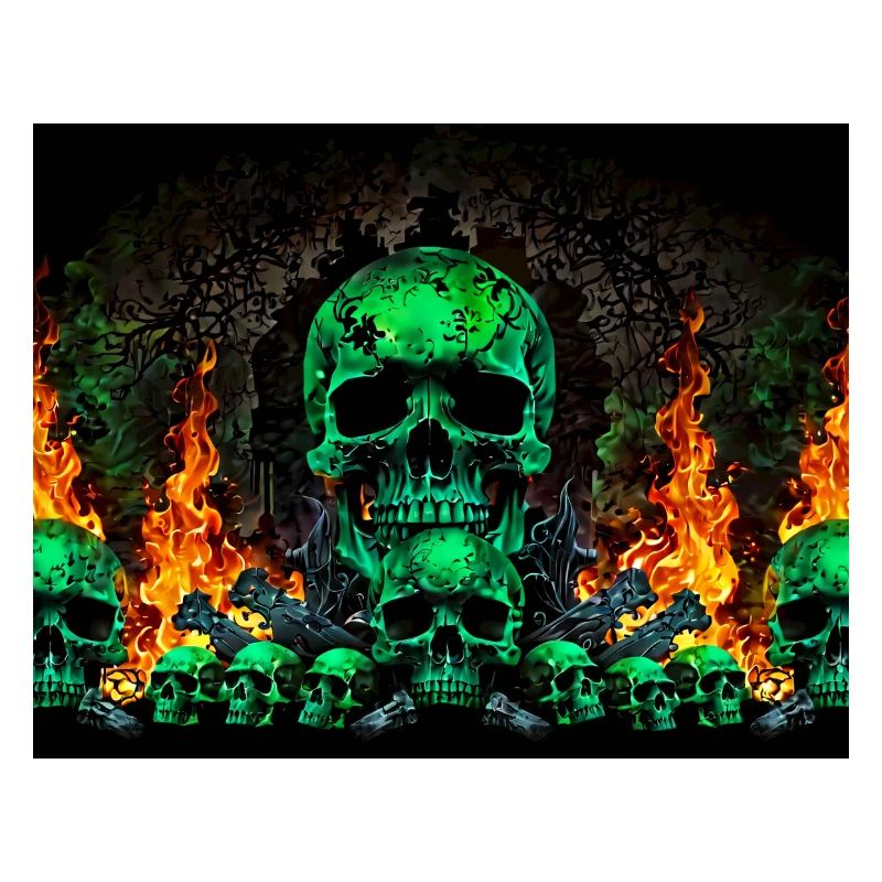Flaming Skulls