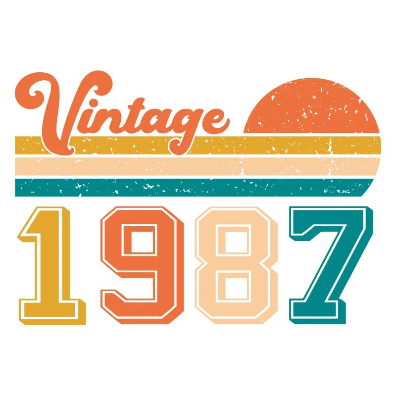 1987 Vintage Tee, Bday Tee. Retro-Stil
