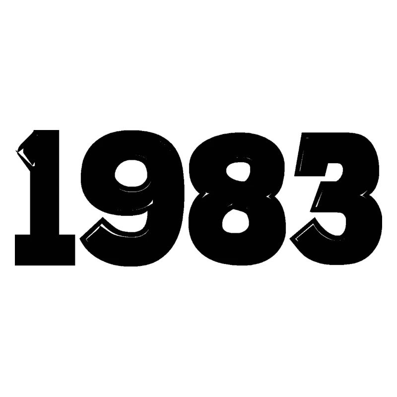 Jahr 1983 schwarz