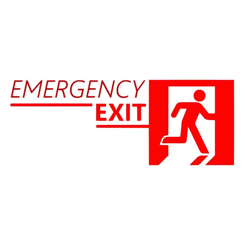 Emergency EXIT Classic Red