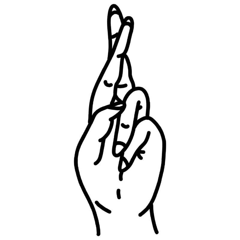 Hand Finger Überkreuzt