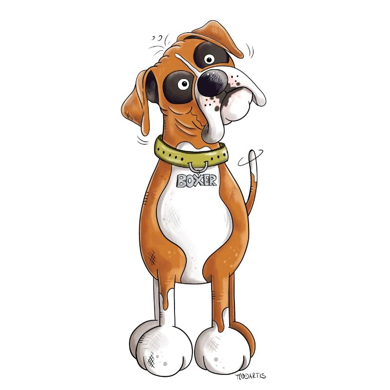 Lustiger Deutscher Boxer