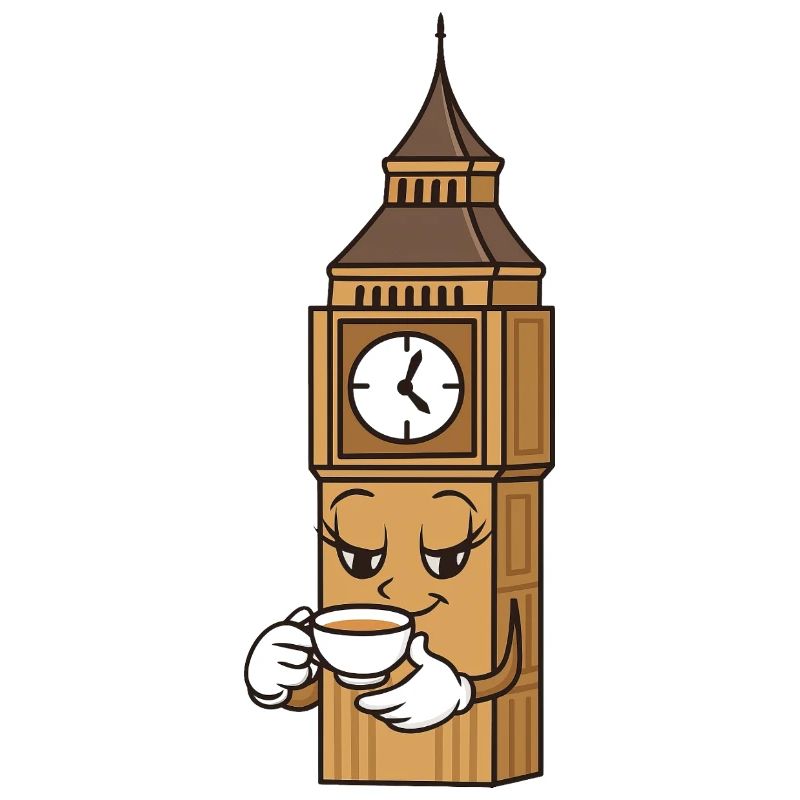 Kaffeeuhr BigBen Cartoon
