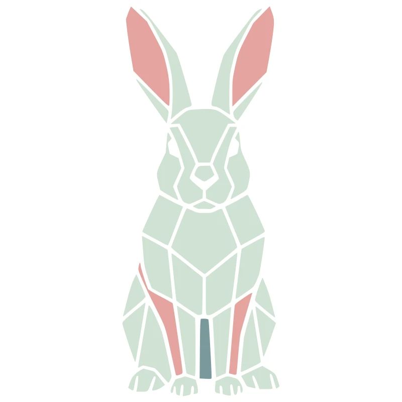Geometric Bunny Low Poly Modern