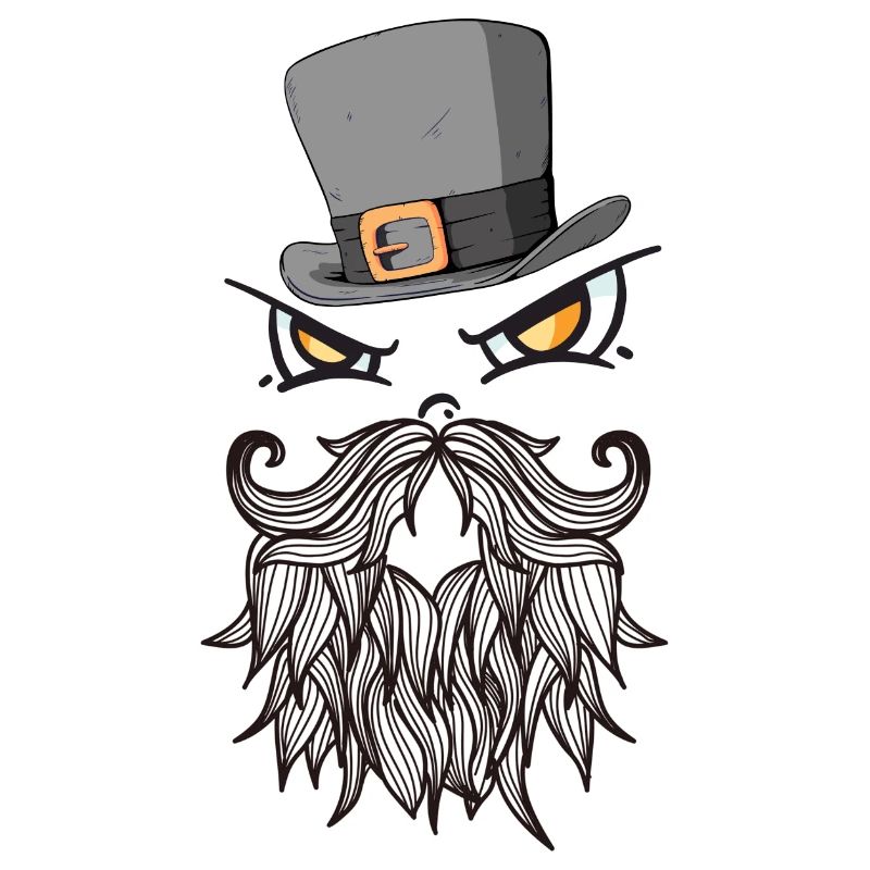 Cooler Hipster Mit Bart und und Hut