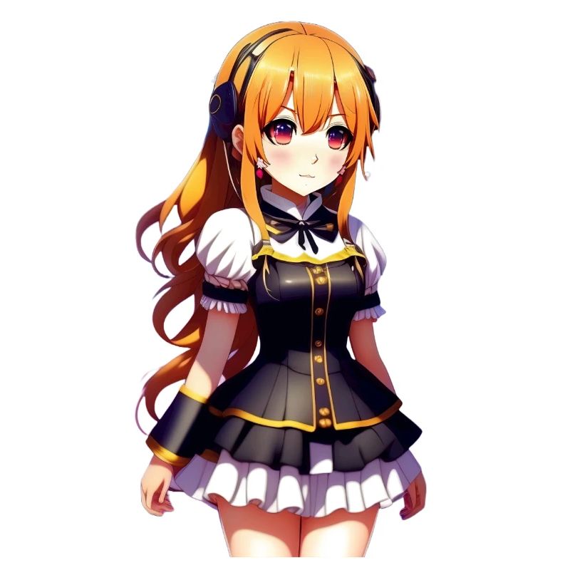 Chibi süßes Mädchen. Chibi Süßes Mädchen Aufkleber