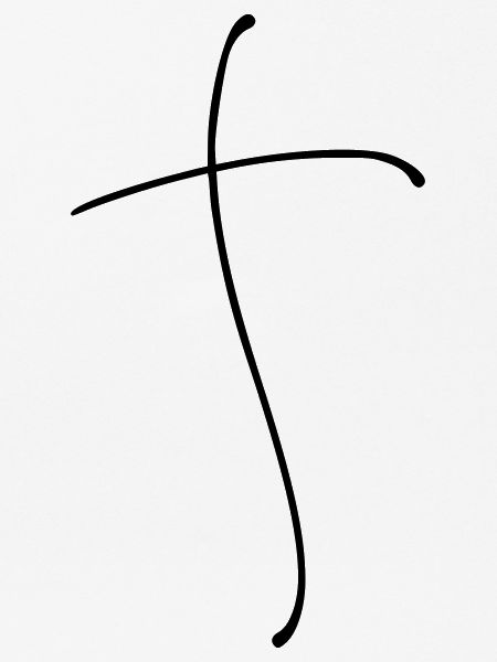 Schlichte Kreuz Linie