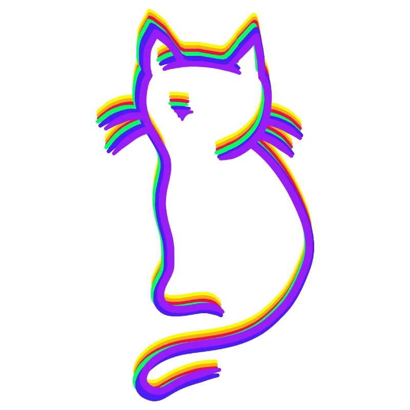 LGBT Regenbogen Katze