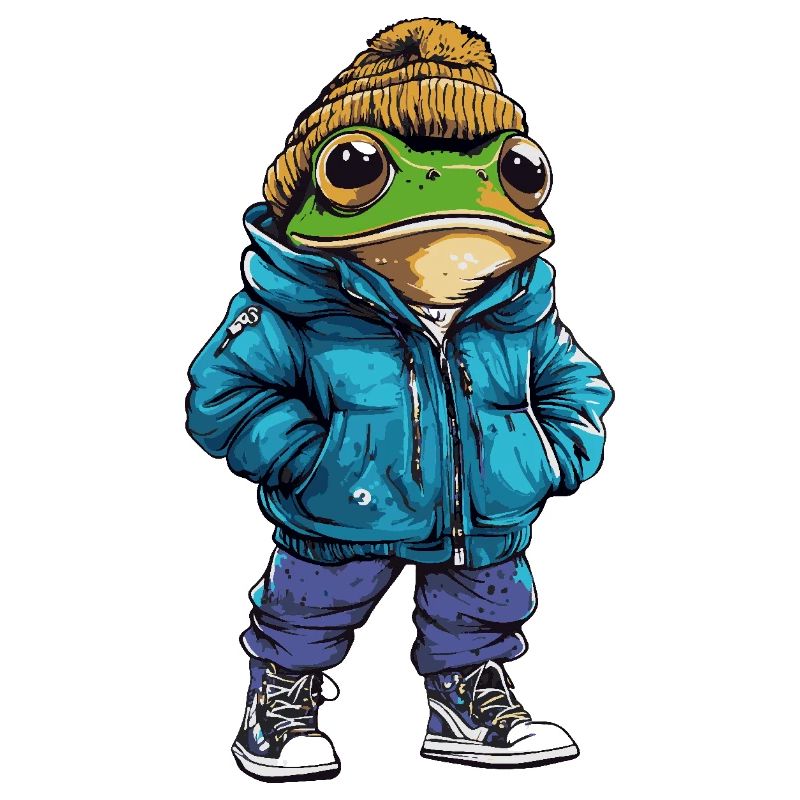 Frosch Lustig Winter