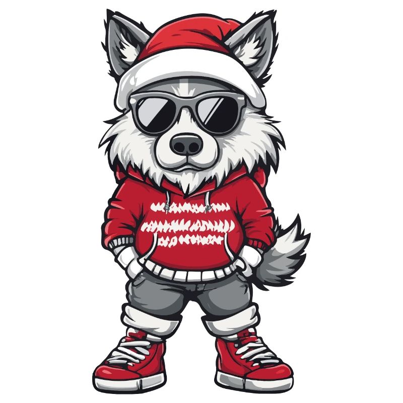 Wolf Weihnachten X-Mas