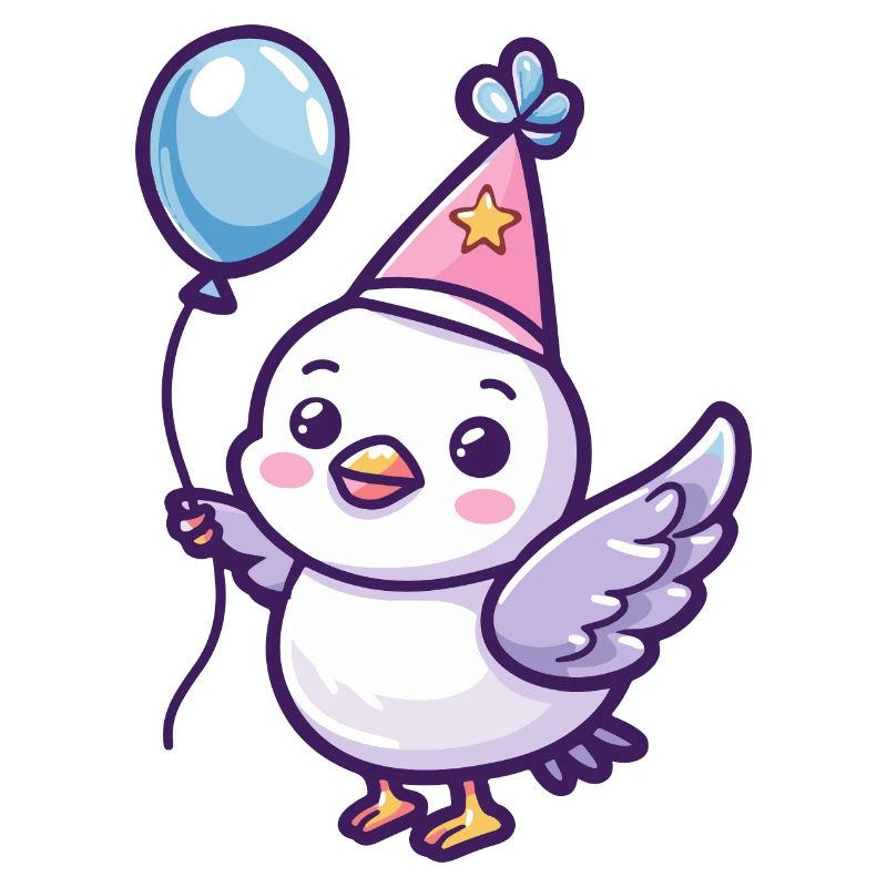 Taube Vogel Geburtstag Comic
