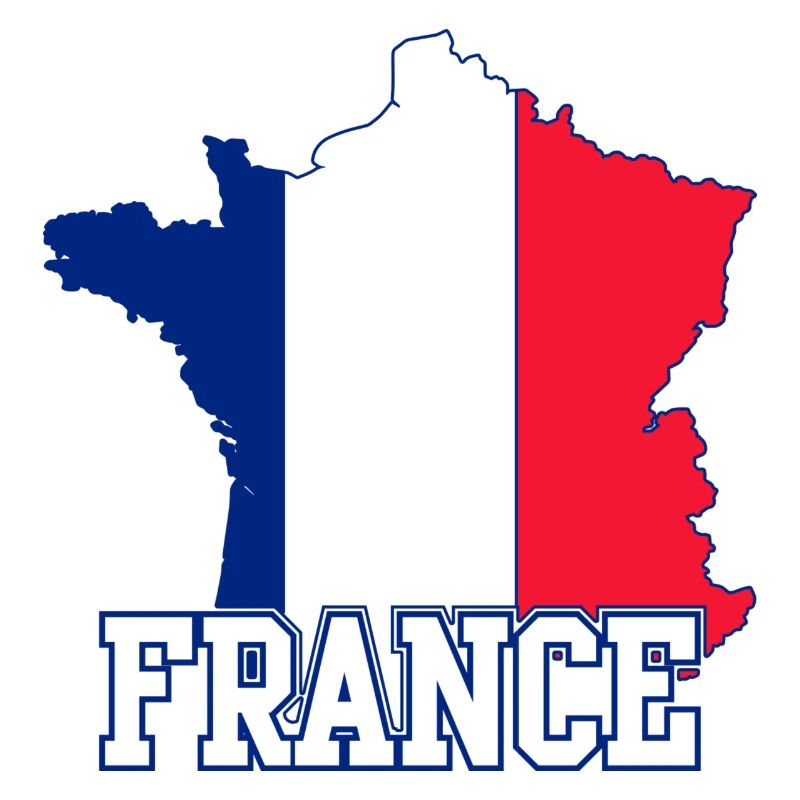 Frankreich-Trikolore-Kartenemblem