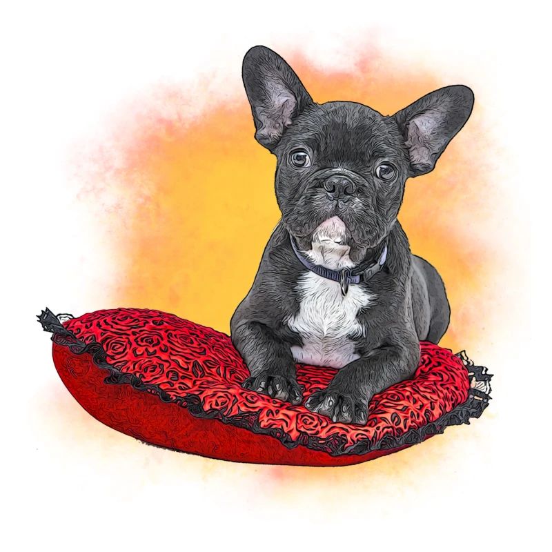 Frenchie cushion
