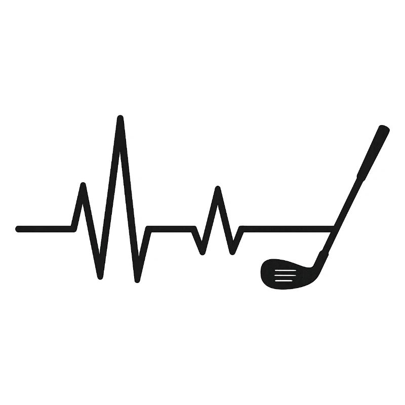 Herzschlag Golf Motiv Design
