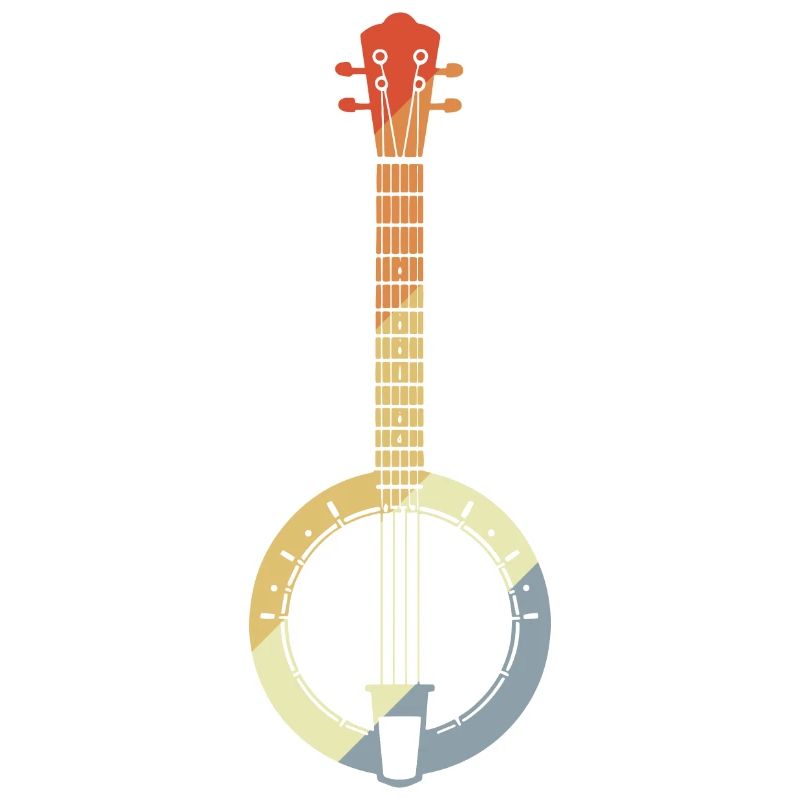 Retro Banjo Zeichnung